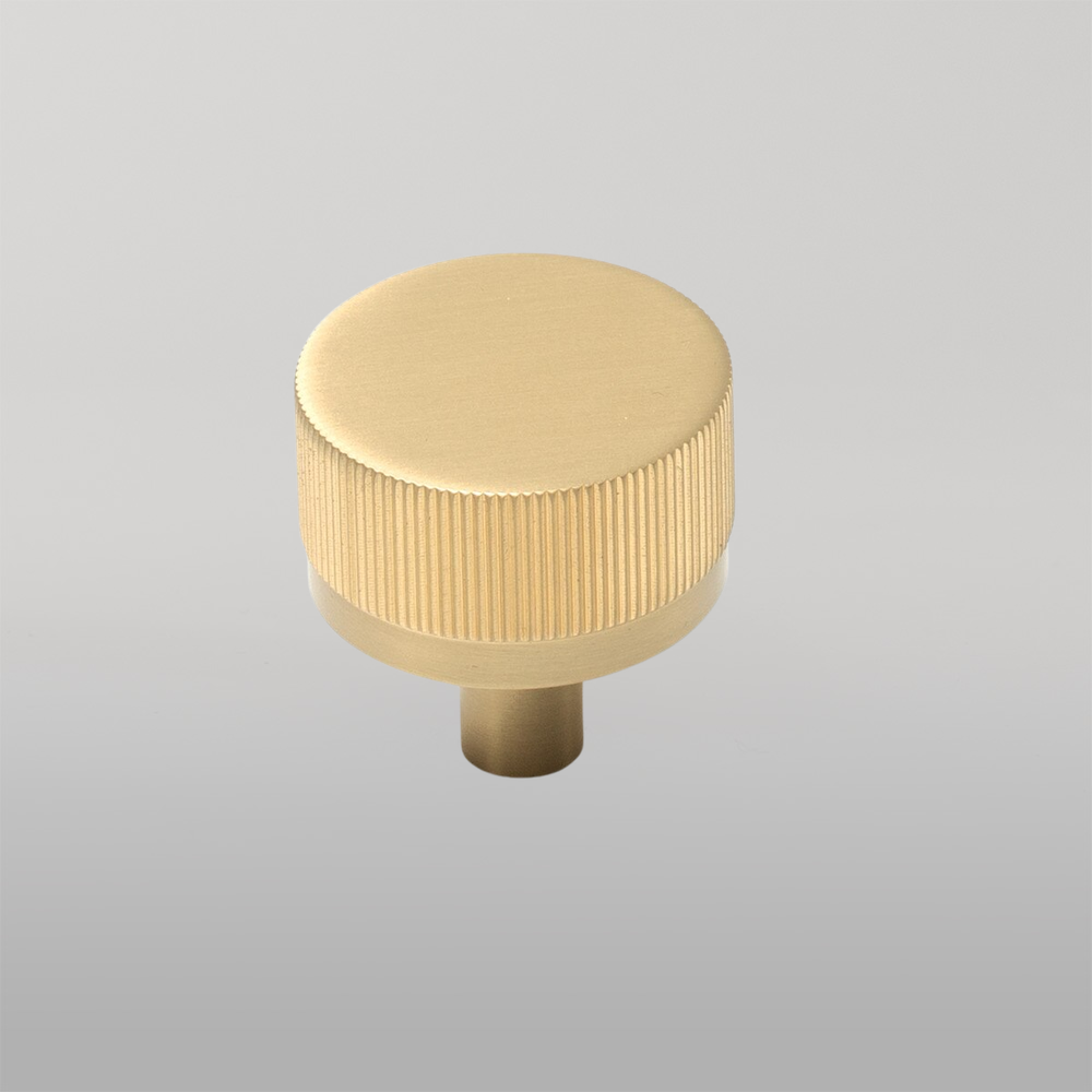 Momo Bellevue Solid Brass Lined Knob 35mm Brushed Satin Brass