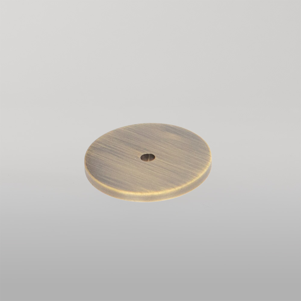 Momo Bellevue Solid Brass Knob Backplate Dark Brushed Brass