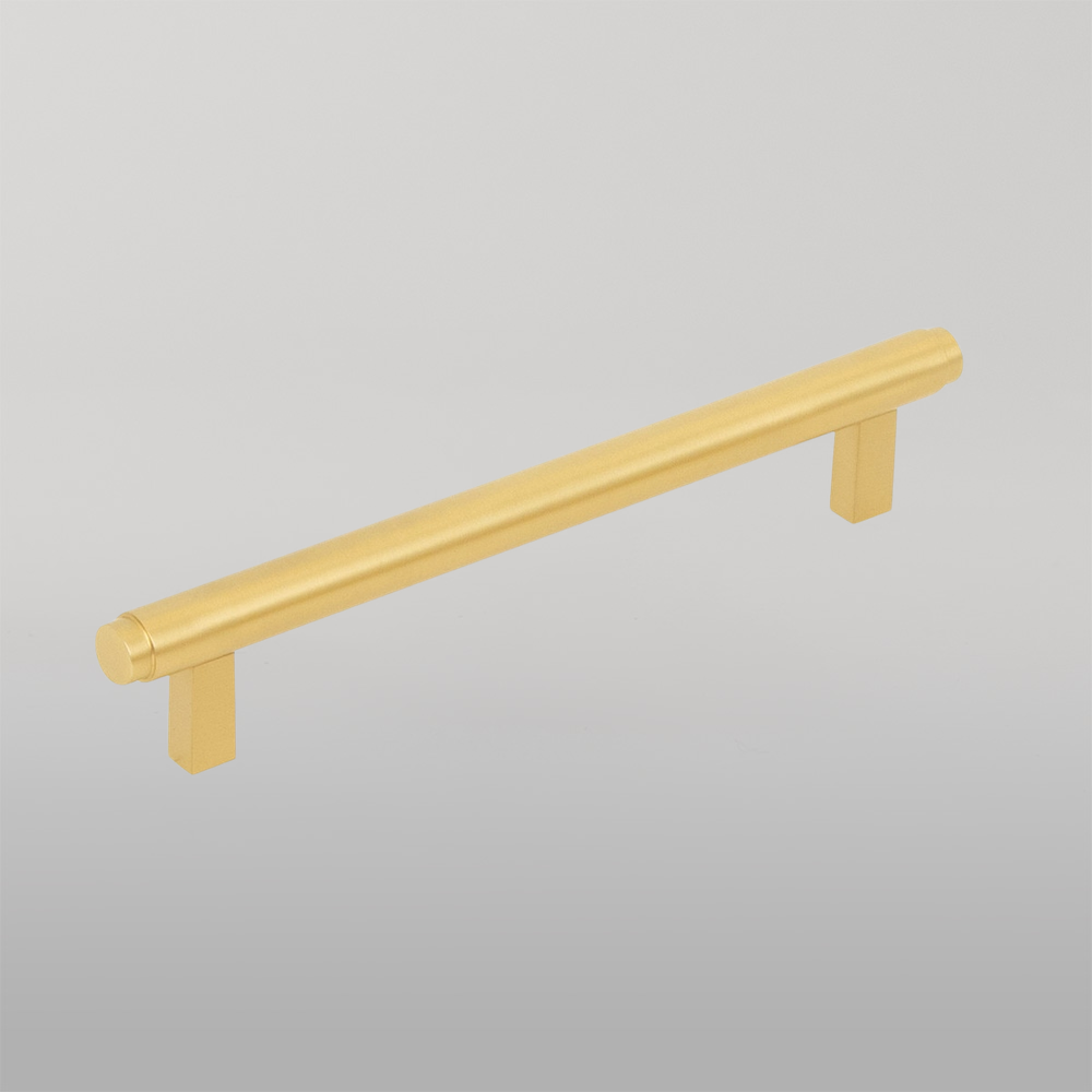 Momo Bellevue Solid Brass Plain Bar Pull 160mm Brushed Satin Brass