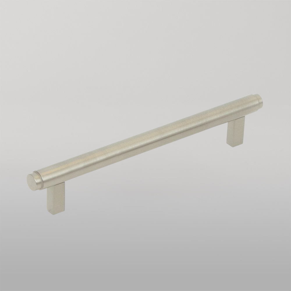 Momo Bellevue Solid Brass Plain Bar Pull 160mm Dull Brushed Nickel