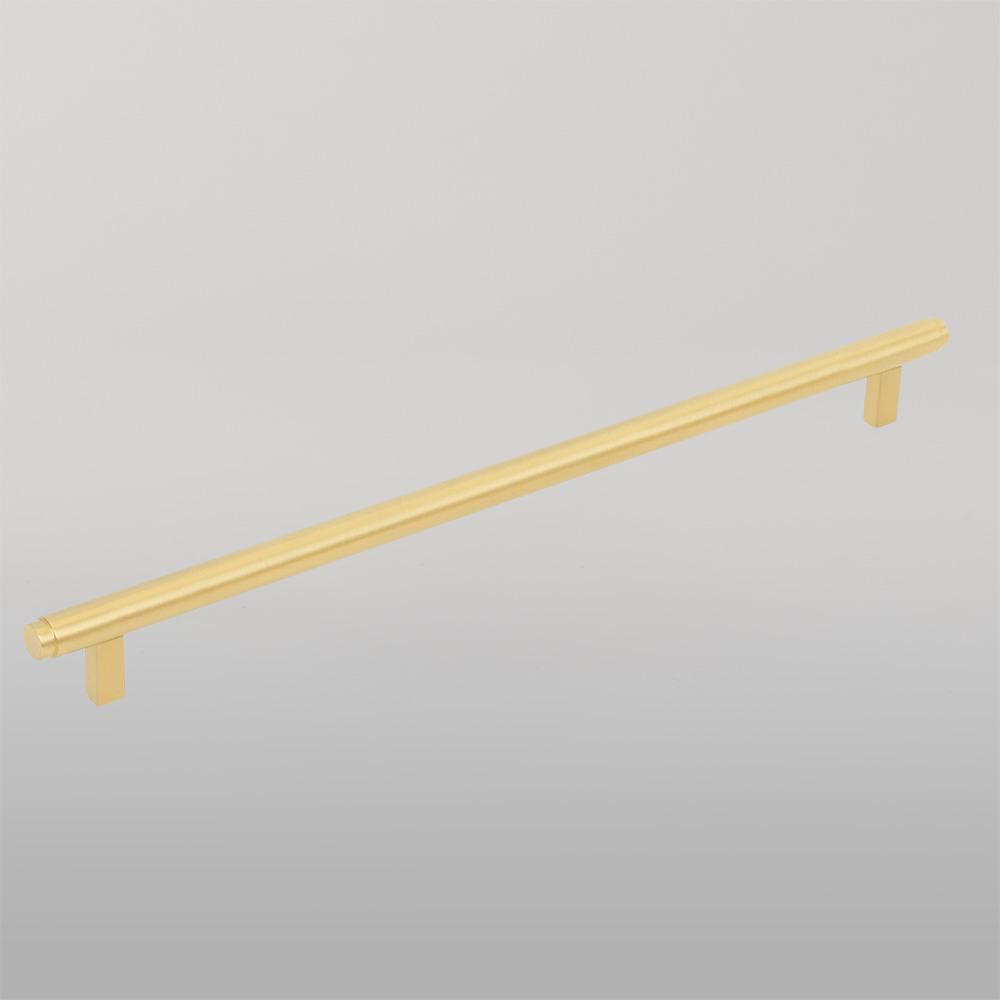 Momo Bellevue Solid Brass Plain Bar Pull 320mm Brushed Satin Brass