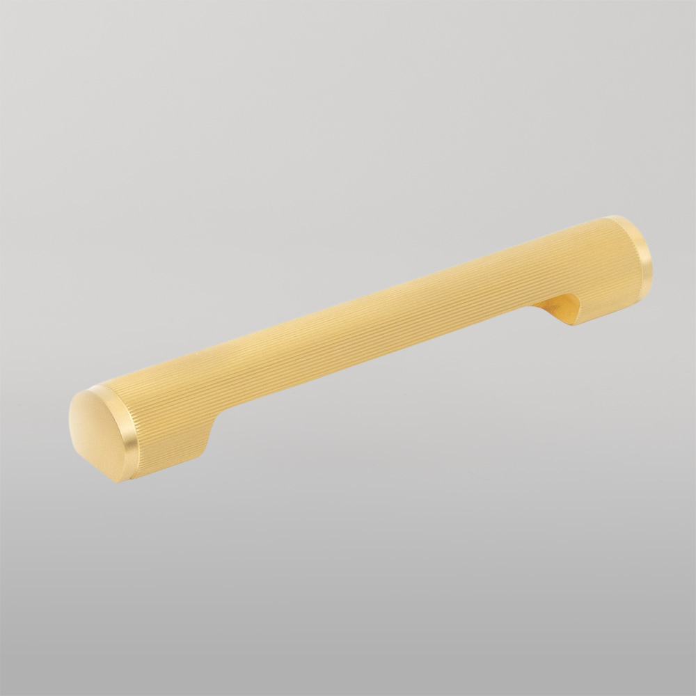 Momo Manhattan Solid Brass Pull Handle 160mm Brushed Satin Brass