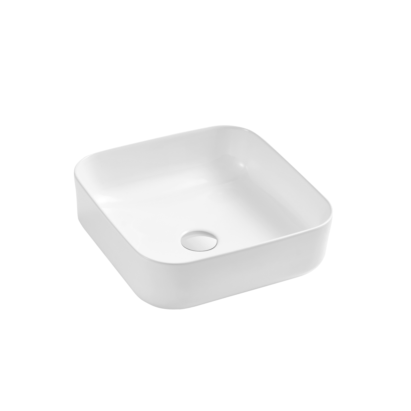 Naples Counter Top Square Basin White