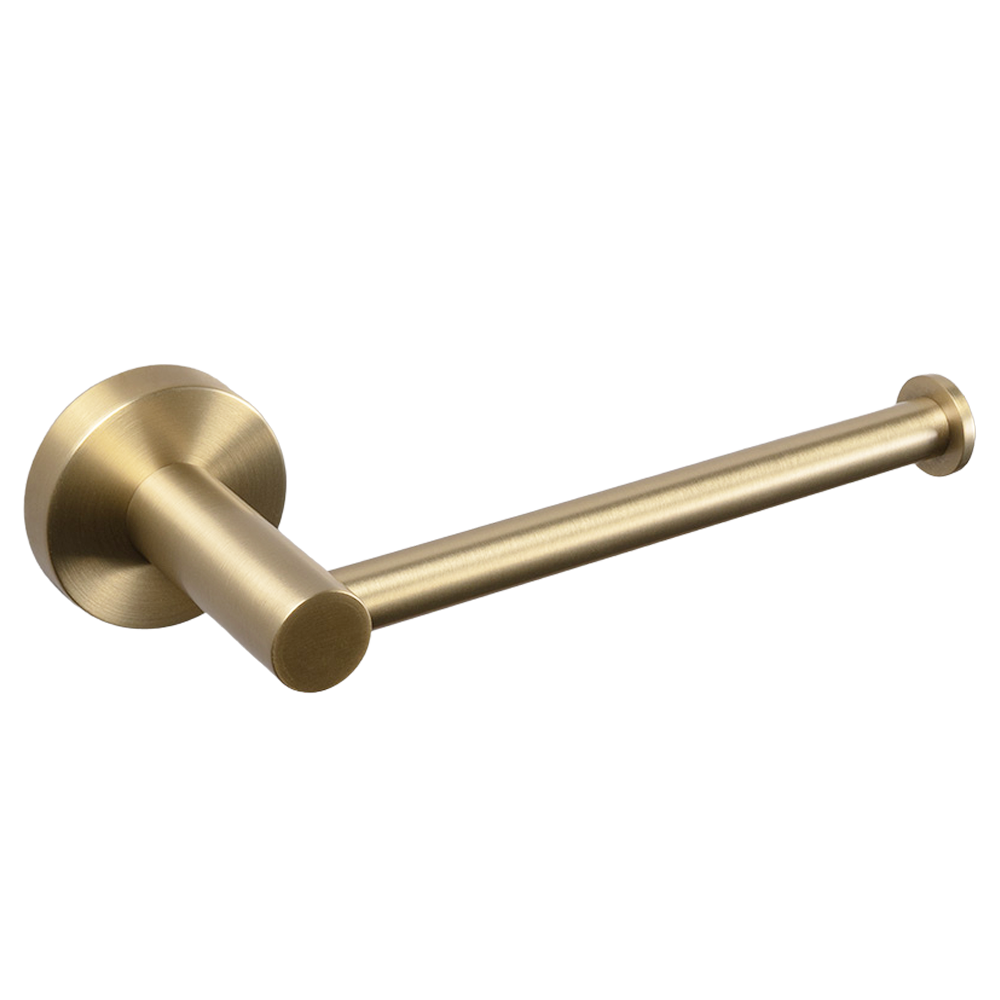 Farina Toilet Roll Holder Brushed Brass Gold