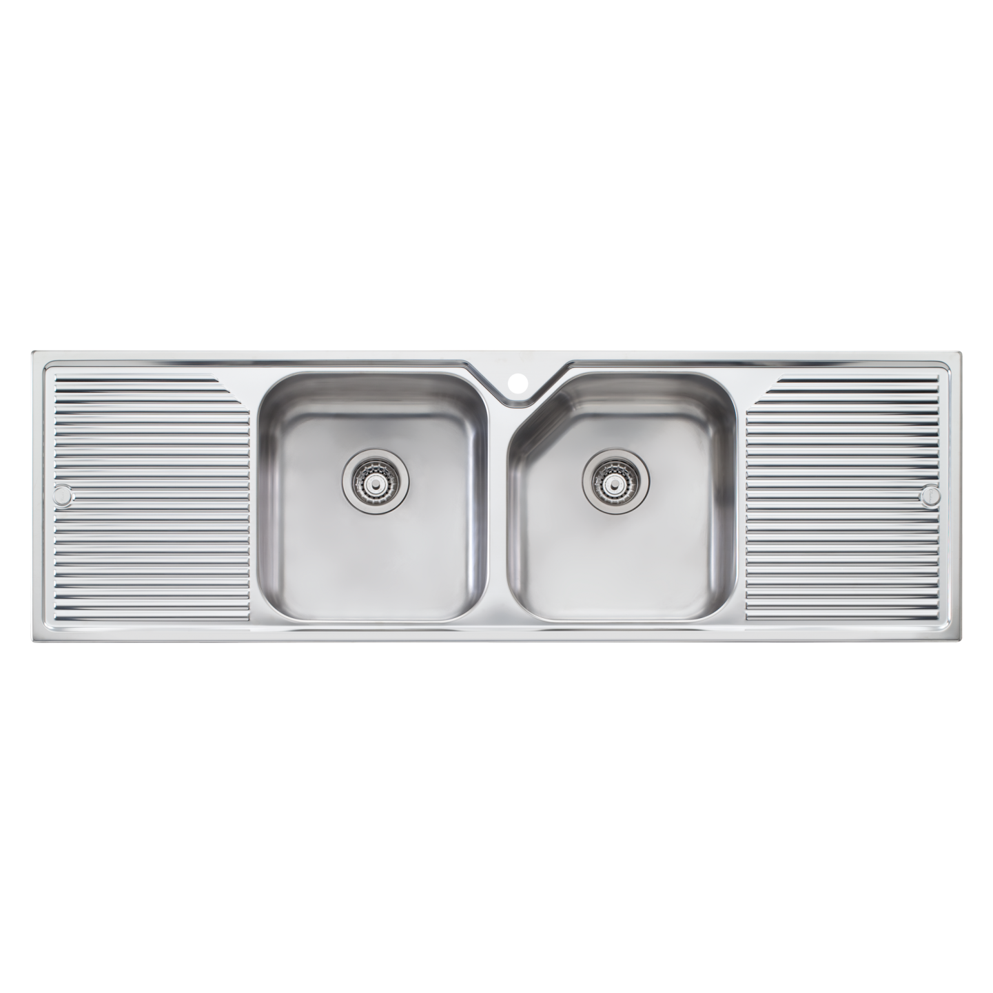 Nu-Petite Double Bowl Topmount Sink With Double Drainer Stainless Steel