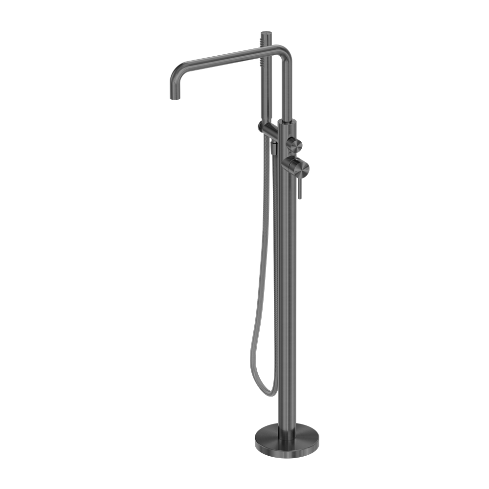 Zen Freestanding Bath Mixer With Outdoor Shower Hose Graphite