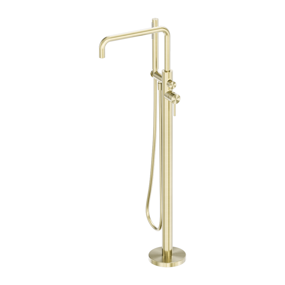 Zen Freestanding Bath Mixer Brushed Gold