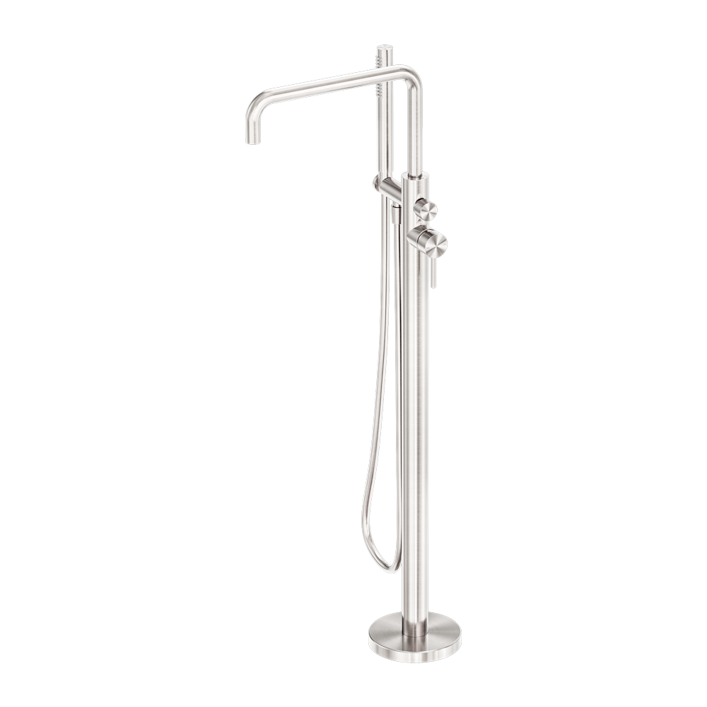 Zen Freestanding Bath Mixer Brushed Nickel