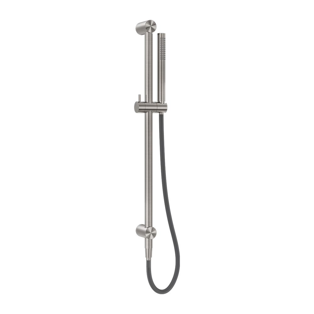 Zen Shower Rail With Outdoor Shower Hose Brushed Nickel