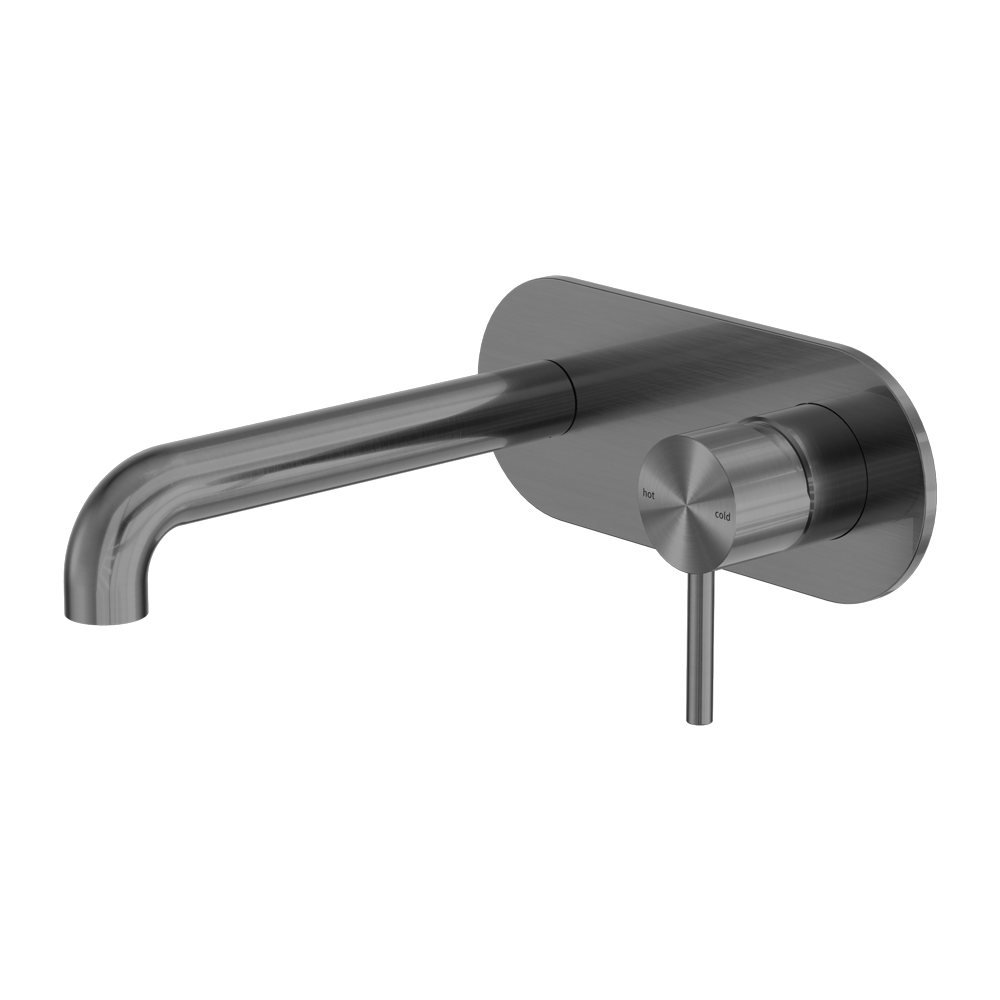 Zen Wall Basin/Bath Mixer 230mm Spout Graphite