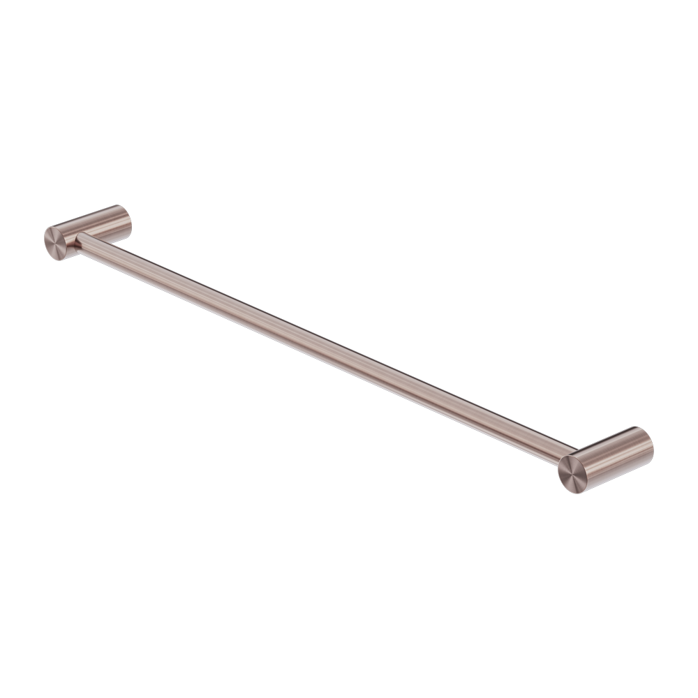 Zen Single Towel Rail 800mm Brushed Bronze