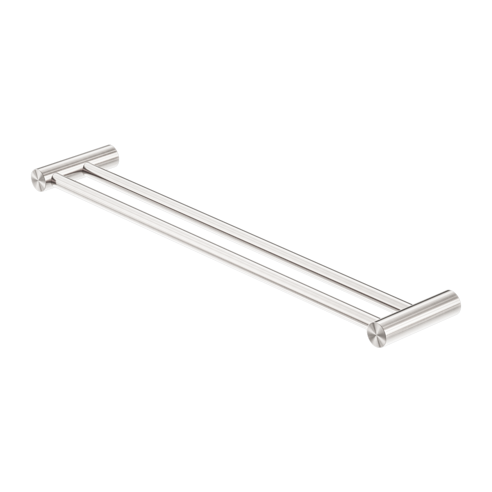 Zen Double Towel Rail 800mm Brushed Nickel