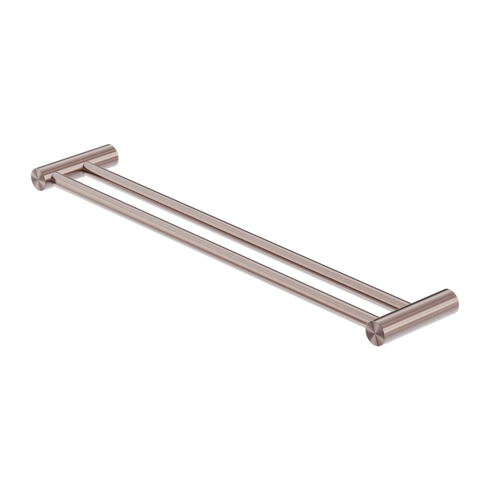 Zen Double Towel Rail 600mm Brushed Bronze