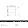 Mecca Non Heated Towel Ladders Brushed Nickel