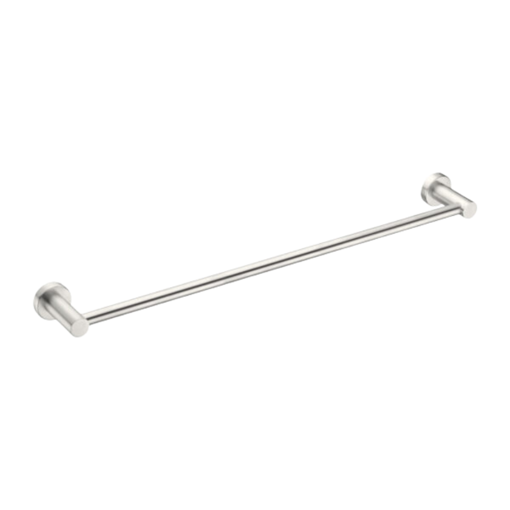 Mecca Single Towel Rail 600mm Brushed Nickel