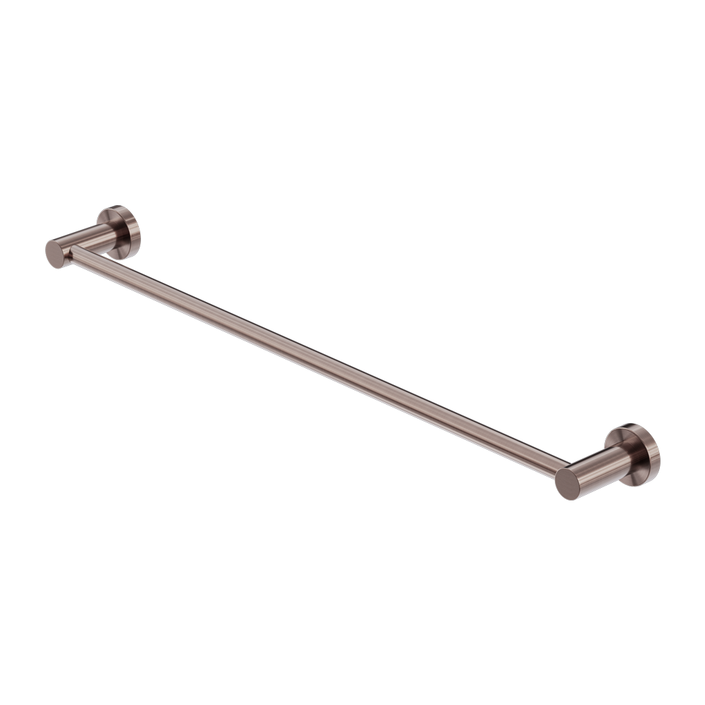 Mecca Single Towel Rail 800mm Brushed Bronze