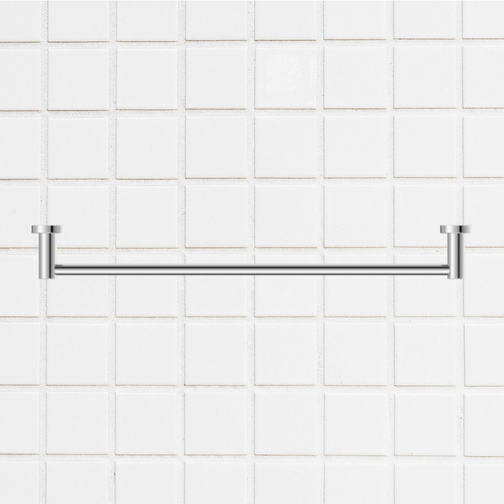 Mecca Single Towel Rail 600mm Chrome