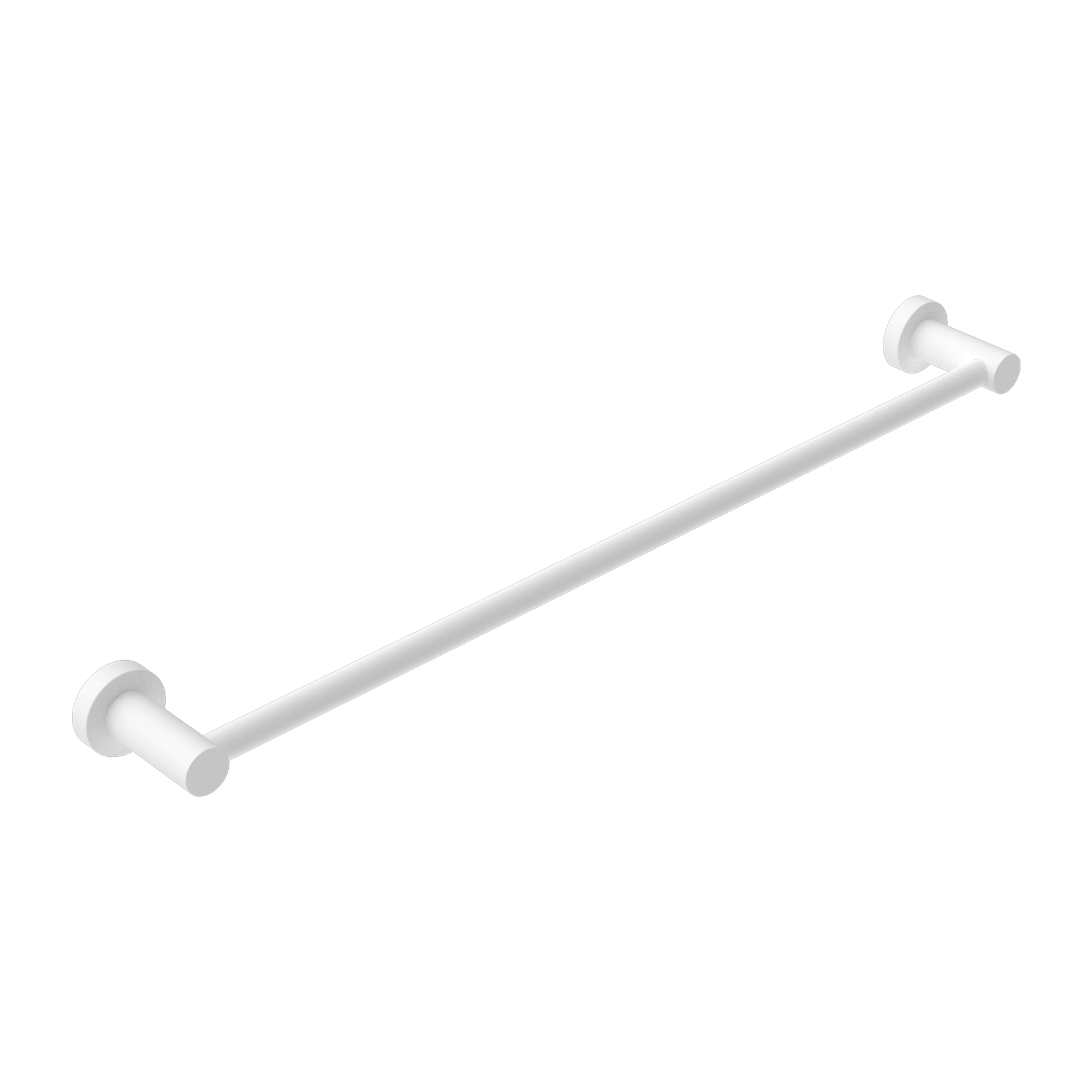 Mecca Single Towel Rail 600mm Matte White