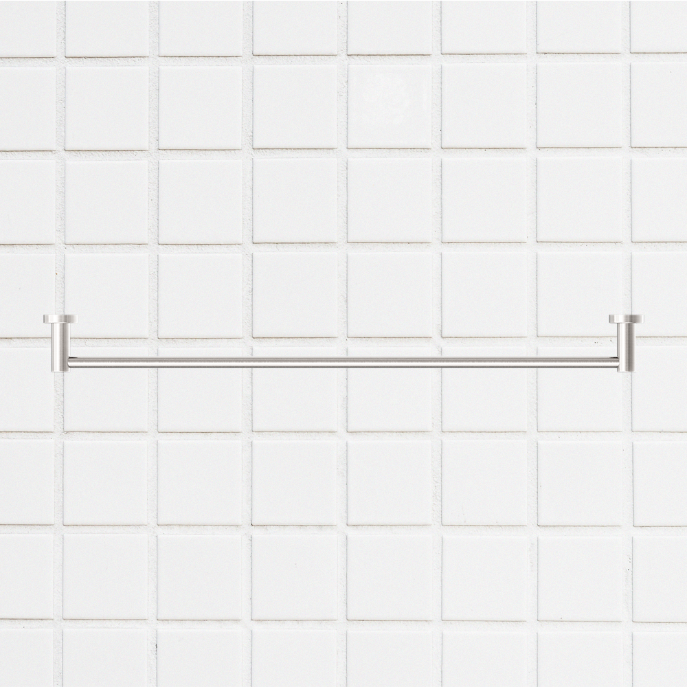 Mecca Single Towel Rail 800mm Brushed Nickel