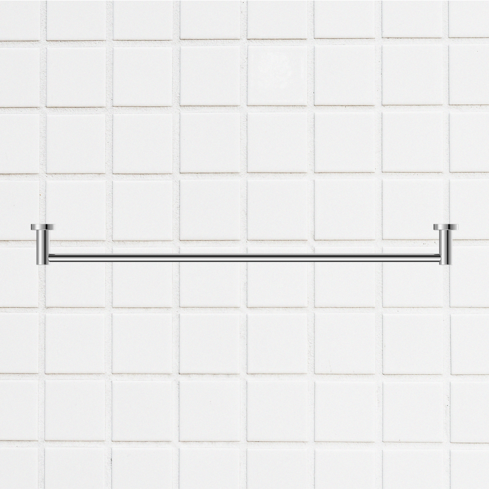 Mecca Single Towel Rail 800mm Chrome