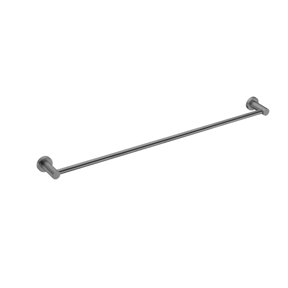 Mecca Single Towel Rail 800mm Brushed Gunmetal