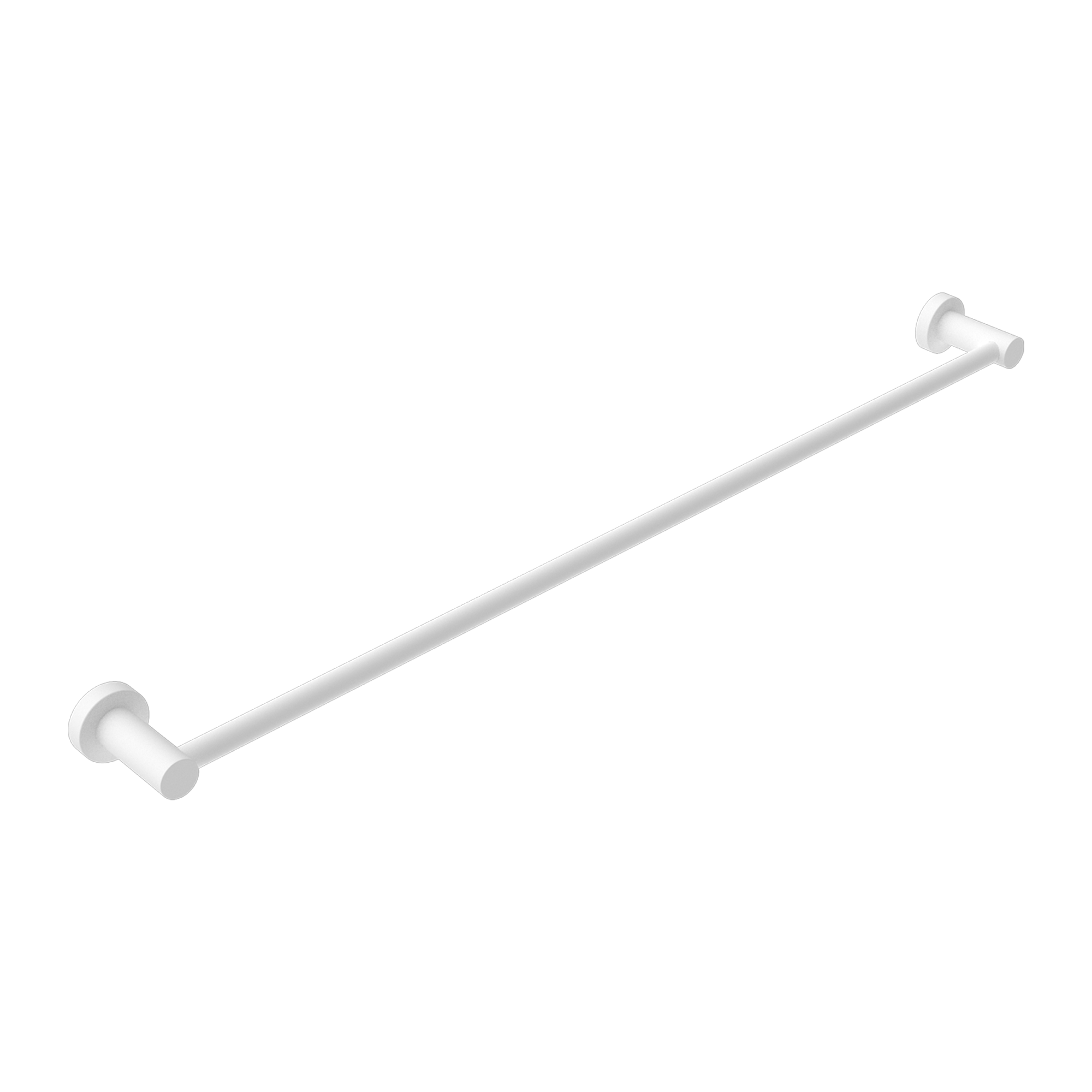 Mecca Single Towel Rail 800mm Matte White