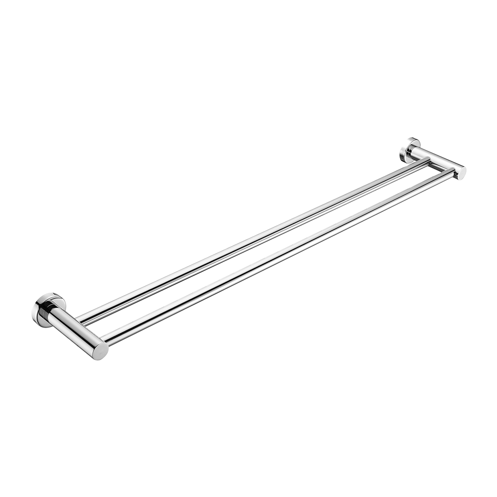 Mecca Double Towel Rail 800mm Chrome