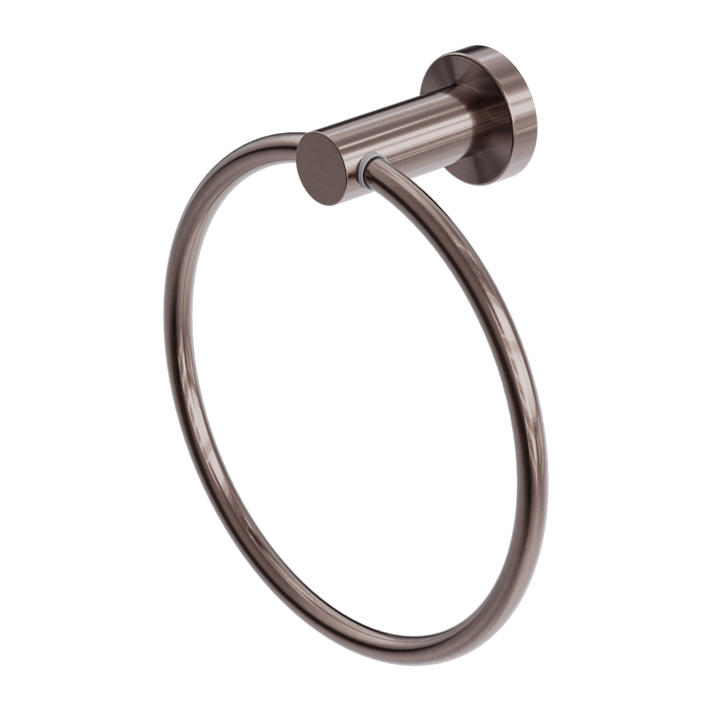 Mecca Hand Towel Ring Brushed Bronze