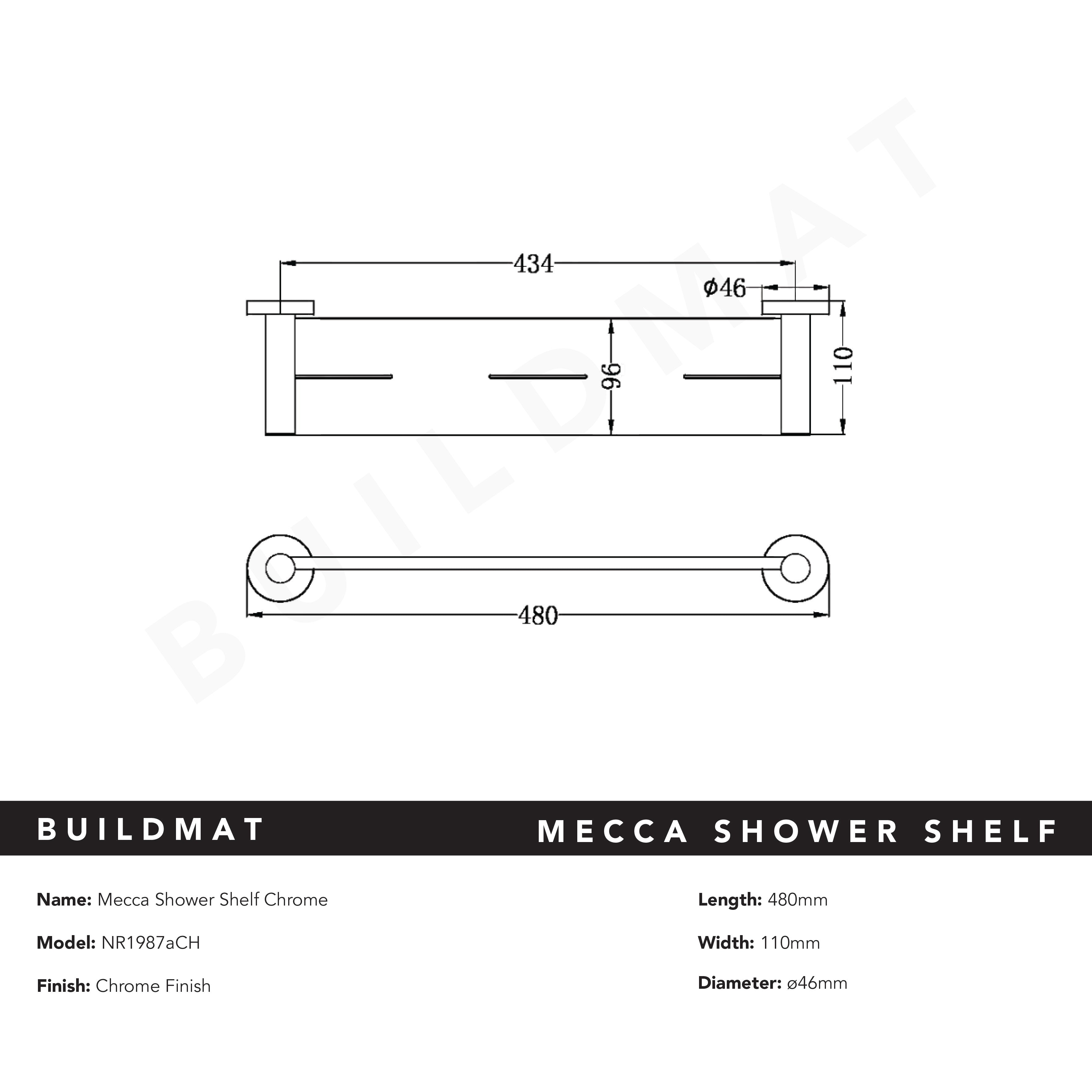 Mecca Shower Shelf Chrome