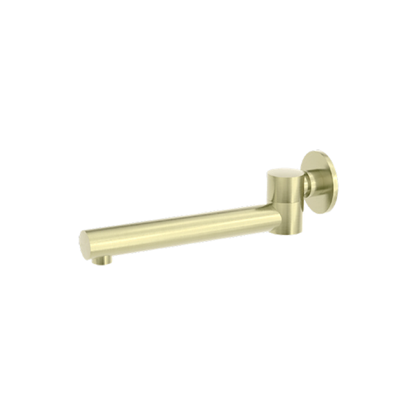 Dolce Wall Mounted Swivel Bath Spout Brushed Gold