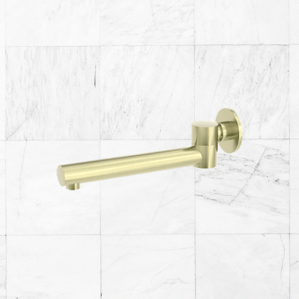 Dolce Wall Mounted Swivel Bath Spout Brushed Gold