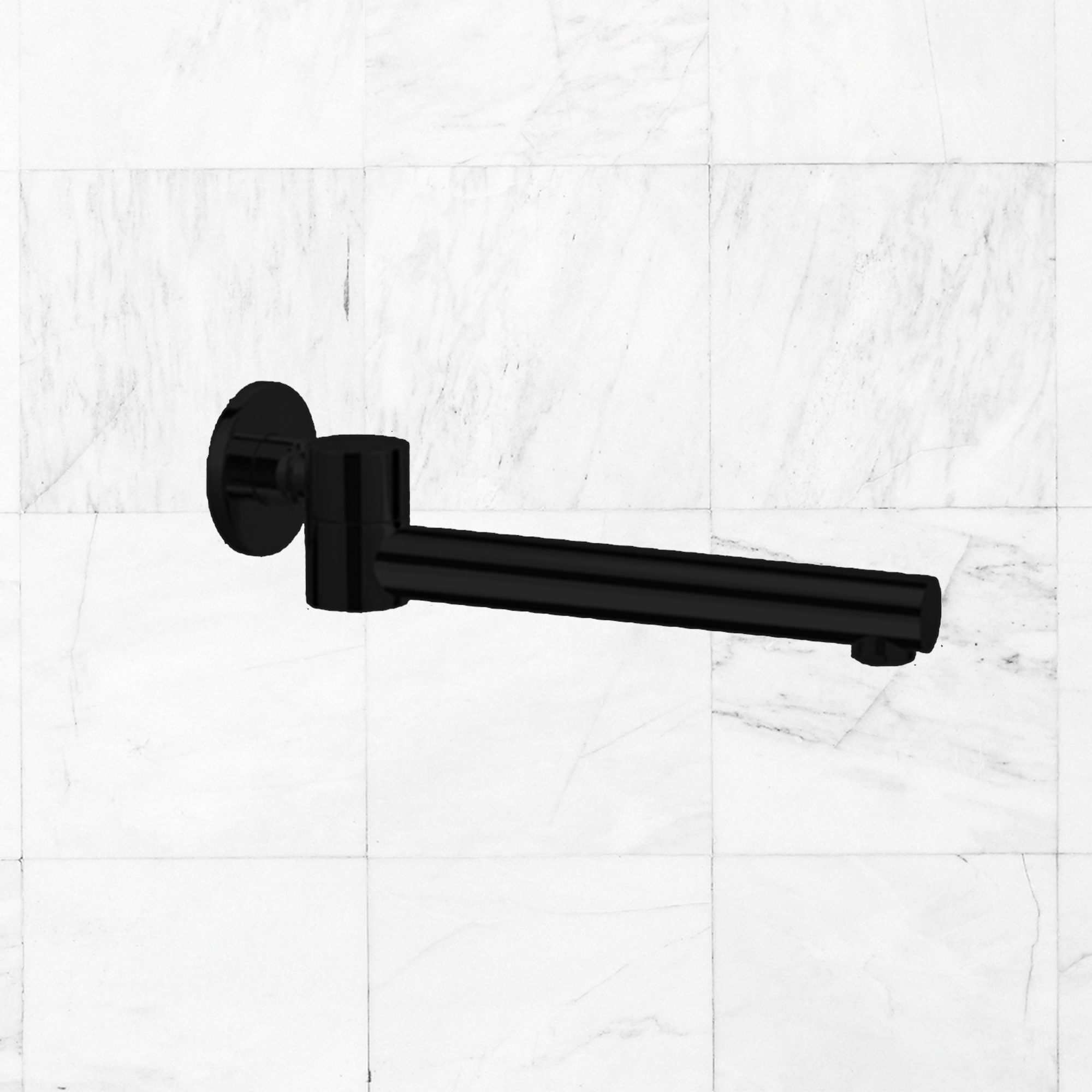 Dolce Wall Mounted Swivel Bath Spout Matte Black