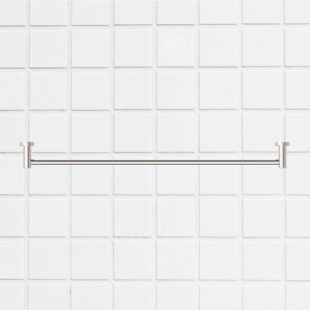 Dolce Single Towel Rail 800mm Brushed Nickel