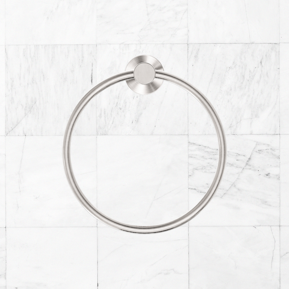 Classic Hand Towel Ring Brushed Nickel