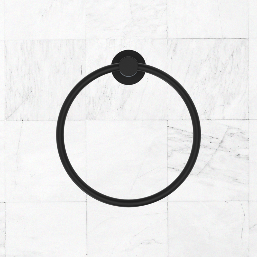 Dolce Hand Towel Ring Matte Black