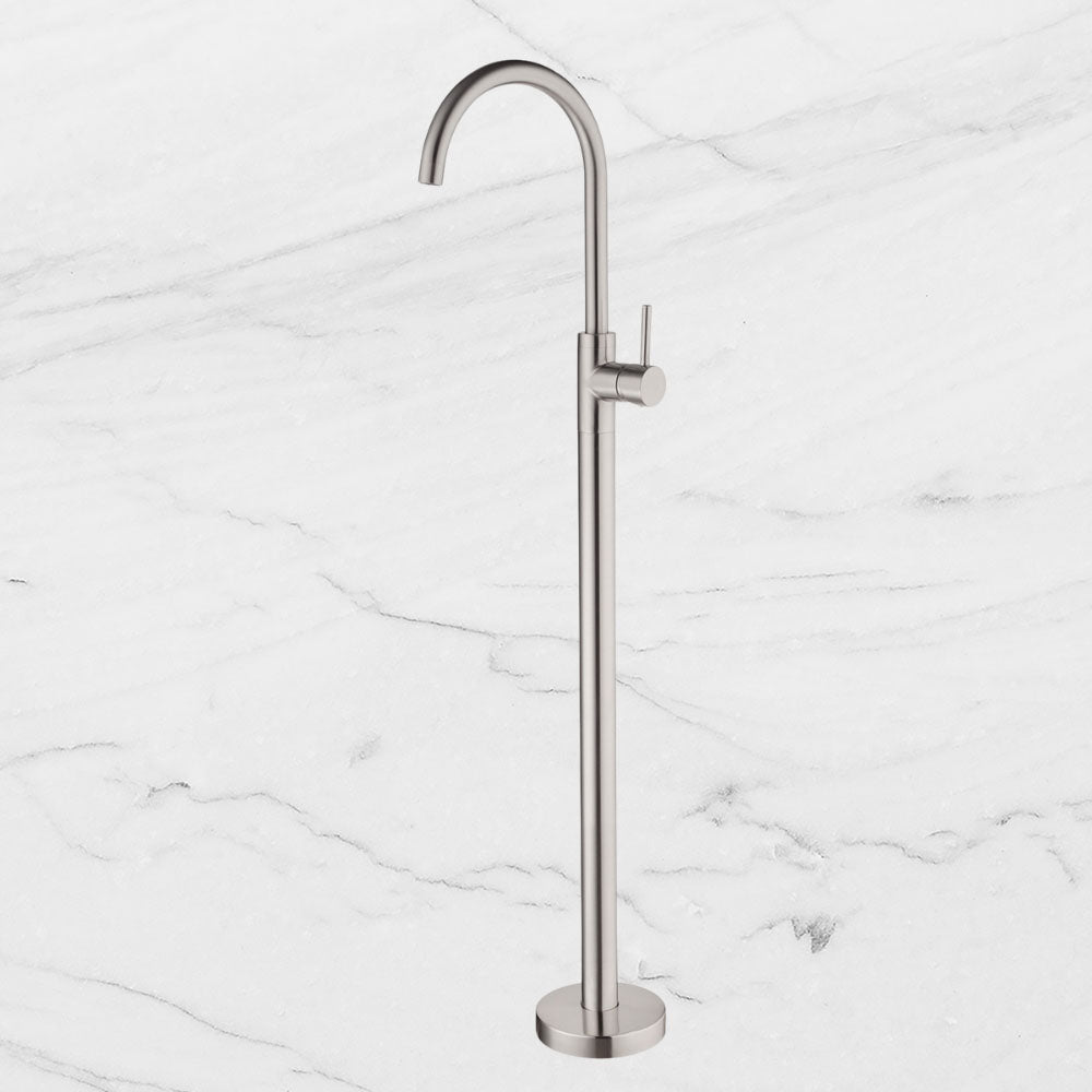 Dolce Floormount Bath Mixer Brushed Nickel