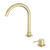 Mecca Hob Basin Mixer Round Swivel Spout Brushed Gold