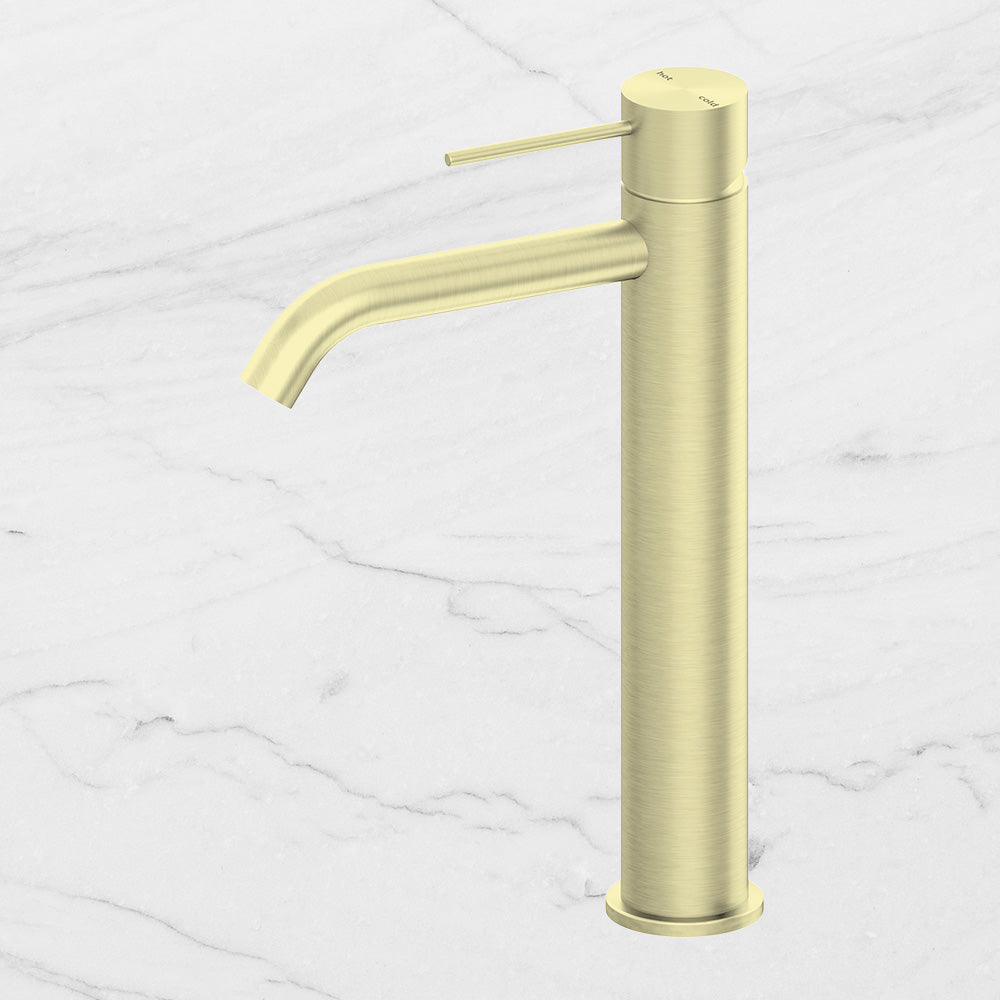 Mecca Tall Basin Mixer Brushed Gold