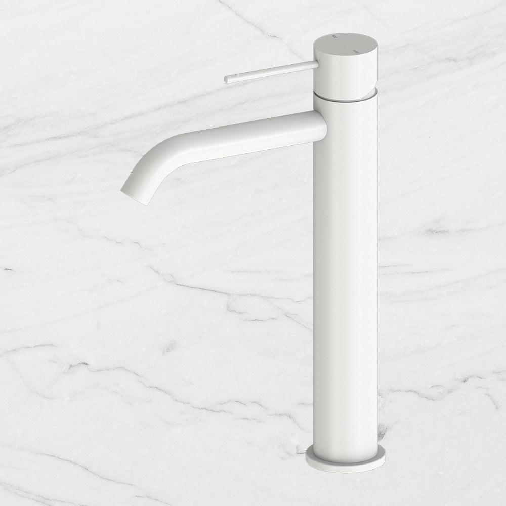 Mecca Tall Basin Mixer Matte White