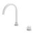 Mecca Hob Basin Mixer Round Swivel Spout Matte White