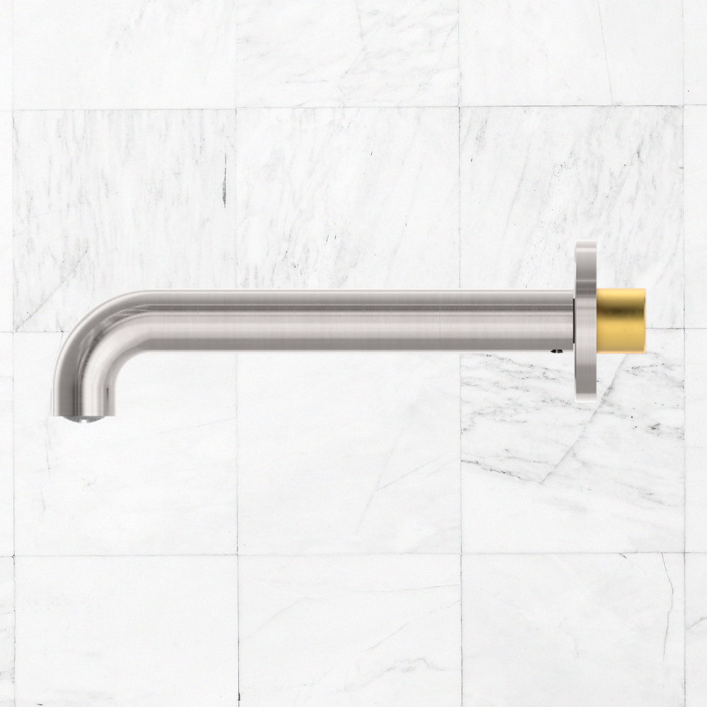 Mecca Basin/Bath Spout Only 160mm Brushed Nickel