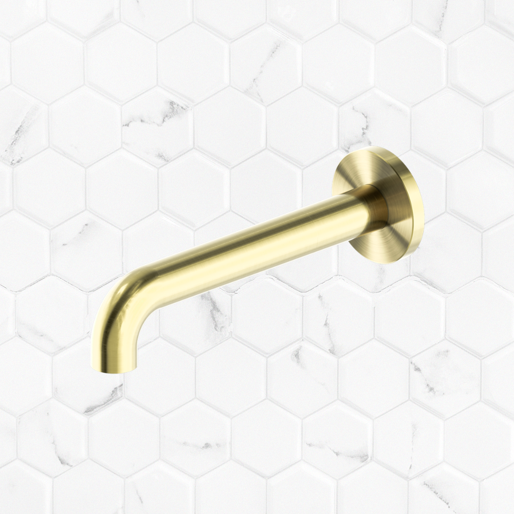 Mecca Wall Basin/Bath 260mm Spout Brushed Gold