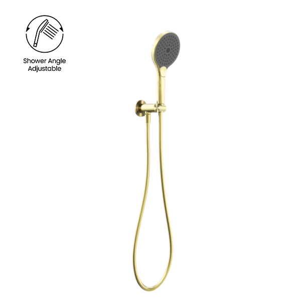 Mecca Shower Bracket With Air Shower II Brushed Gold