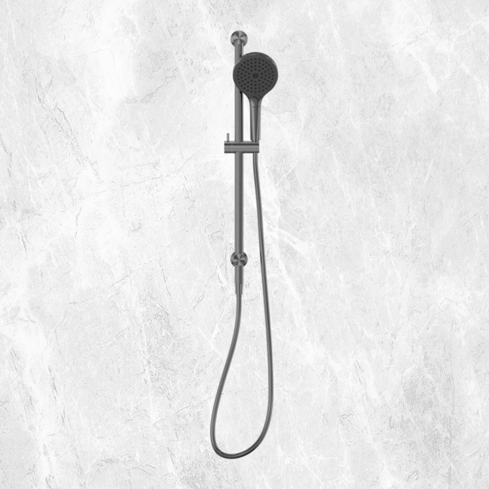 Mecca Shower Rail With Air Shower II Brushed Gunmetal