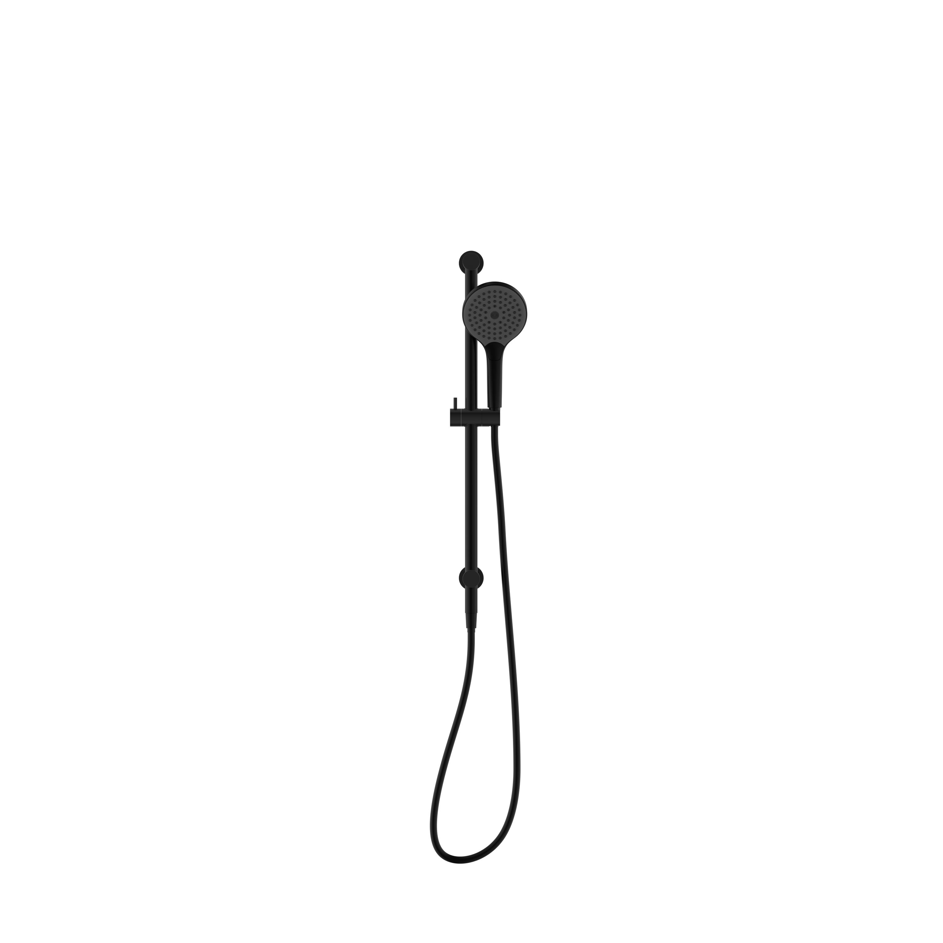 Mecca Shower Rail With Air Shower II Matte Black