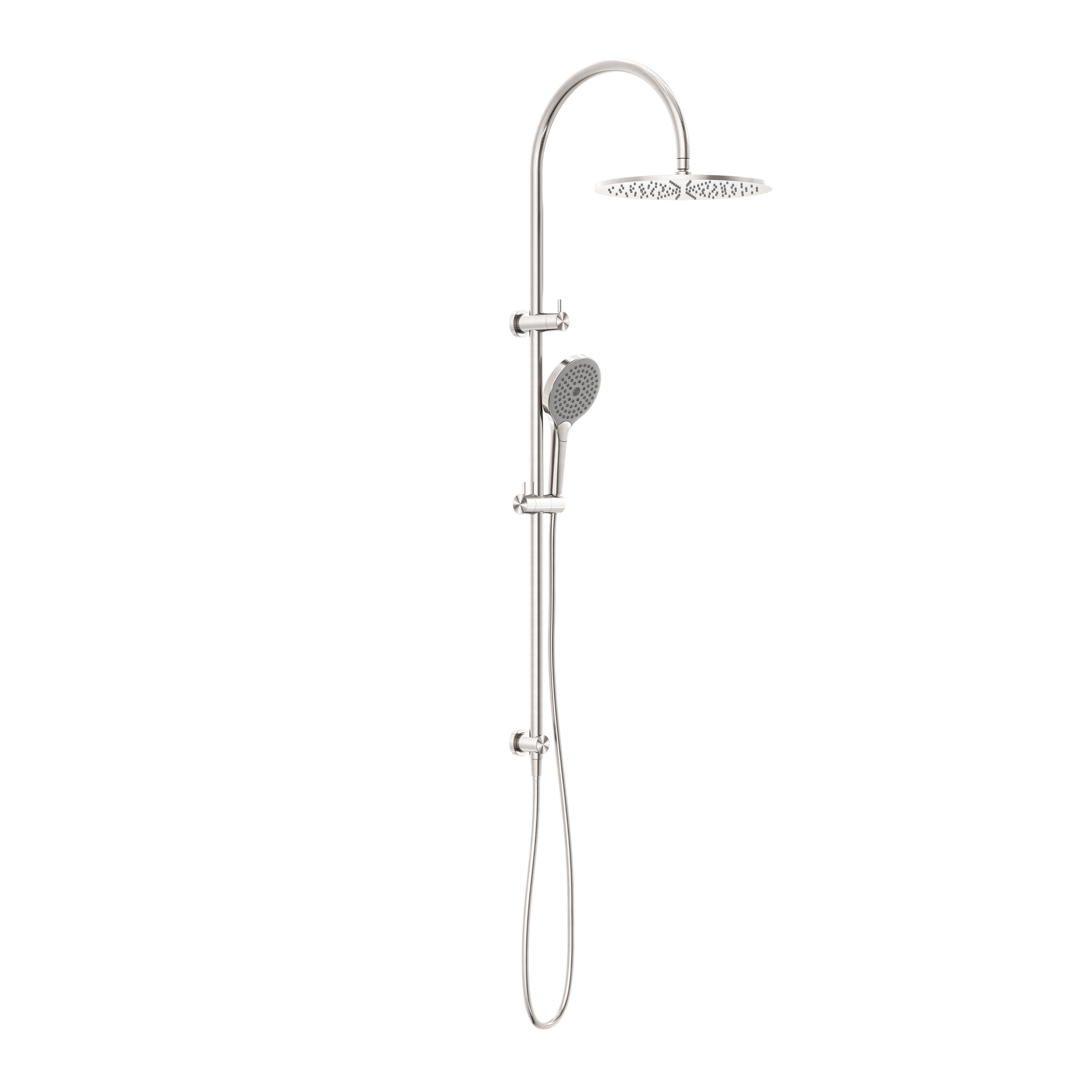 Mecca Twin Shower With Air Shower II Brushed Nickel