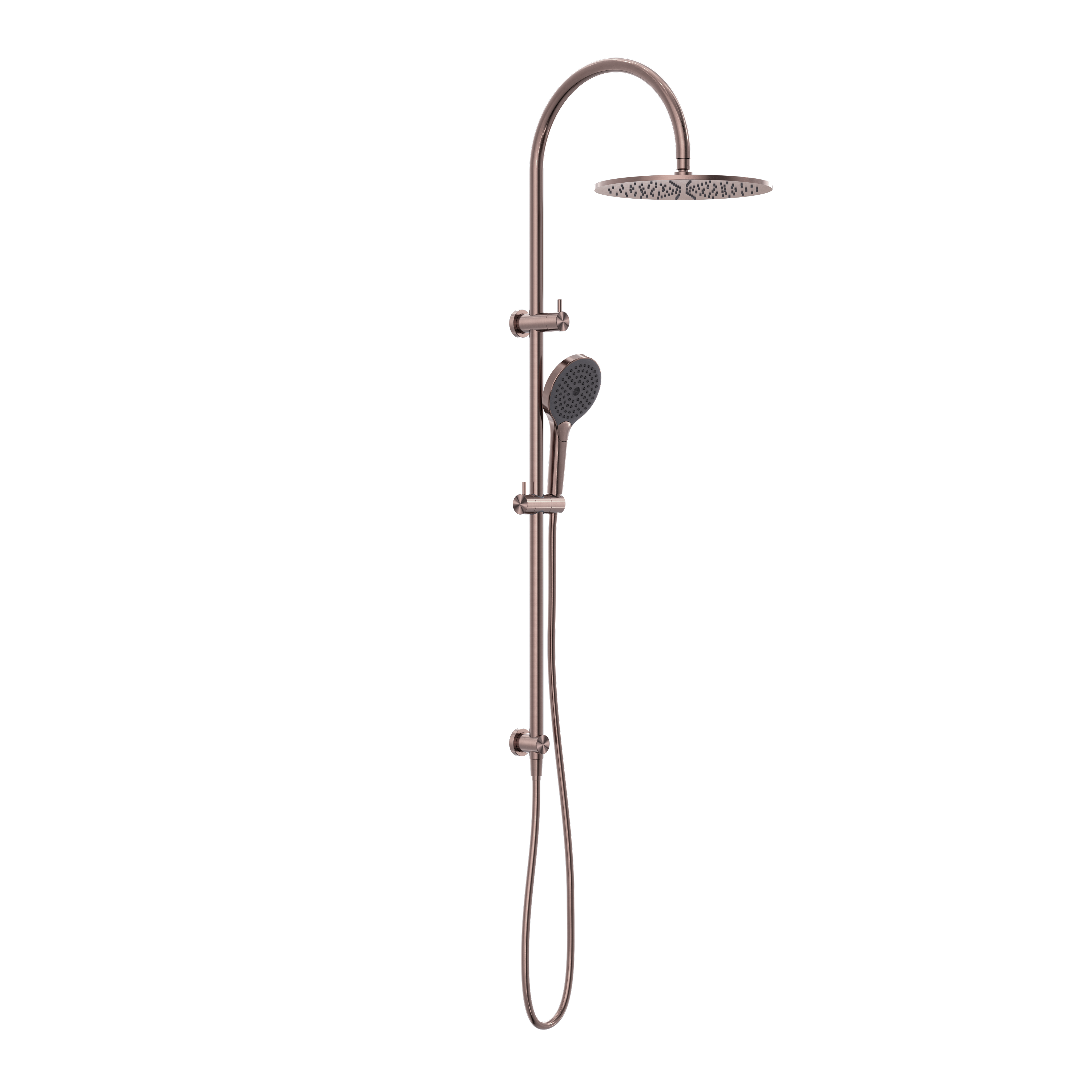 Mecca Twin Shower With Air Shower II Brushed Bronze