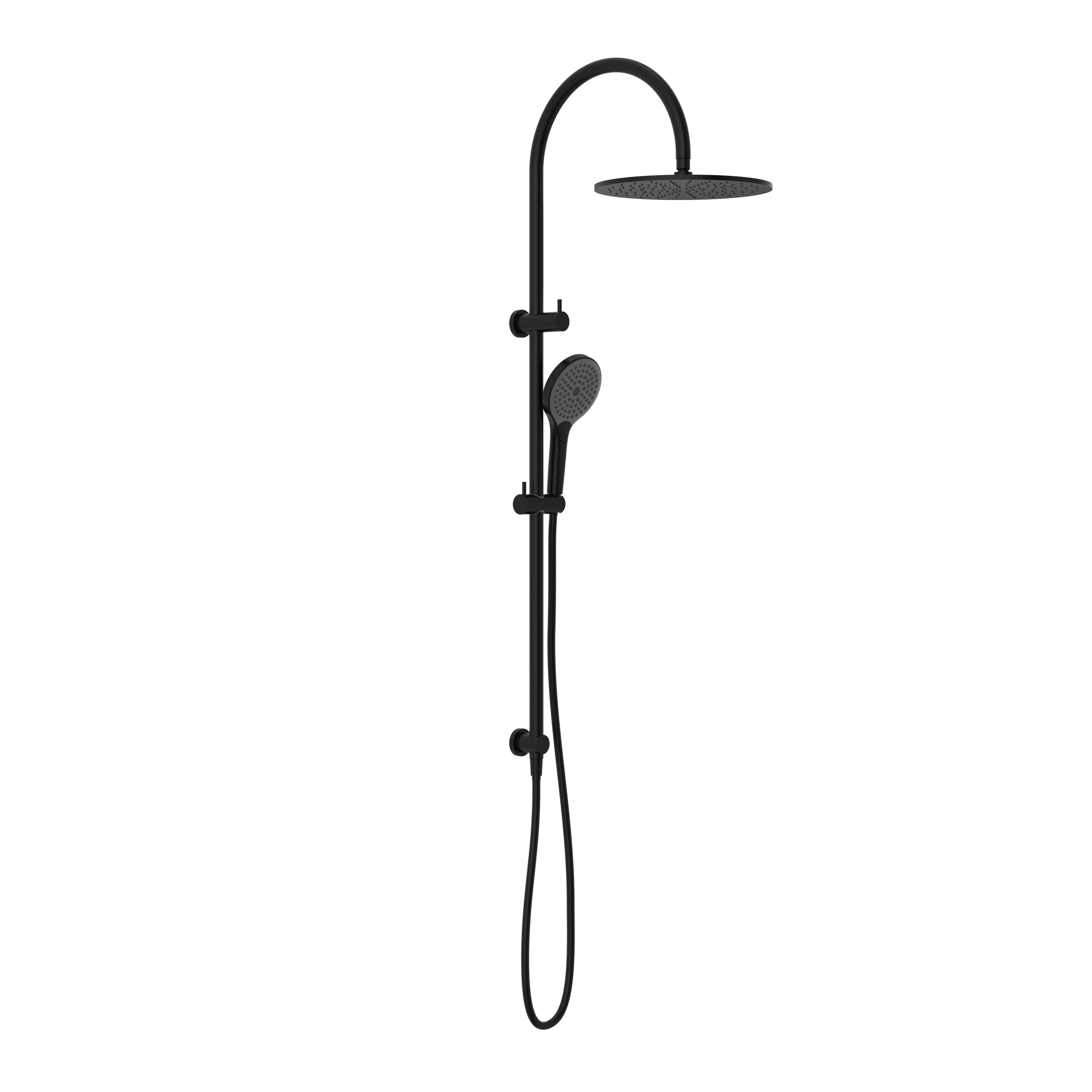 Mecca Twin Shower With Air Shower II Matte Black