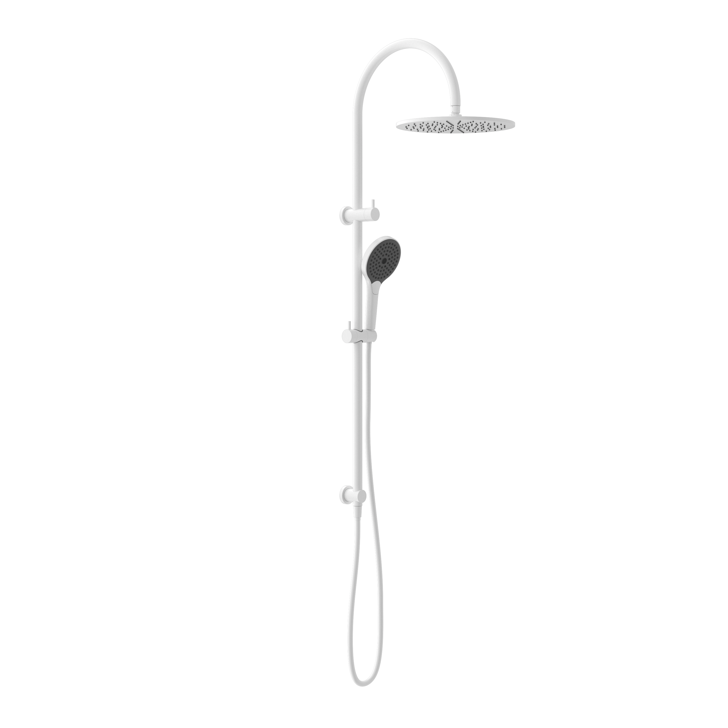 Mecca Twin Shower With Air Shower II Matte White