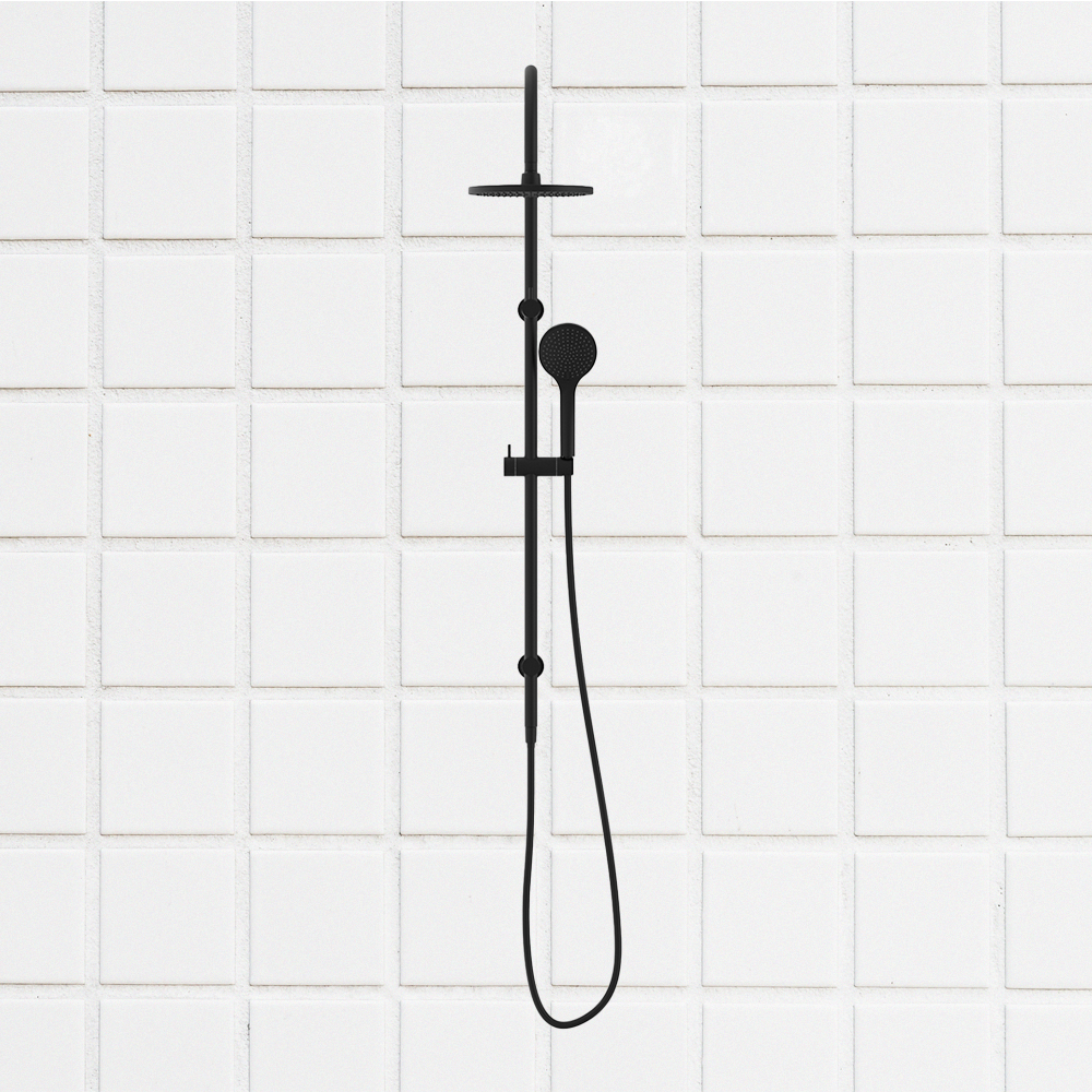 Mecca Twin Shower with Air Shower Matte Black